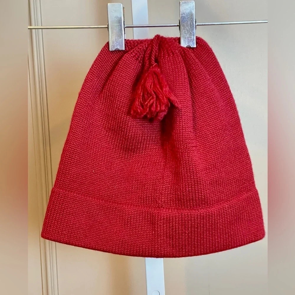 Vintage Polo Ralph Lauren USA Flag Beanie RARE Adult NWOT Wool 90s red knit Y2K